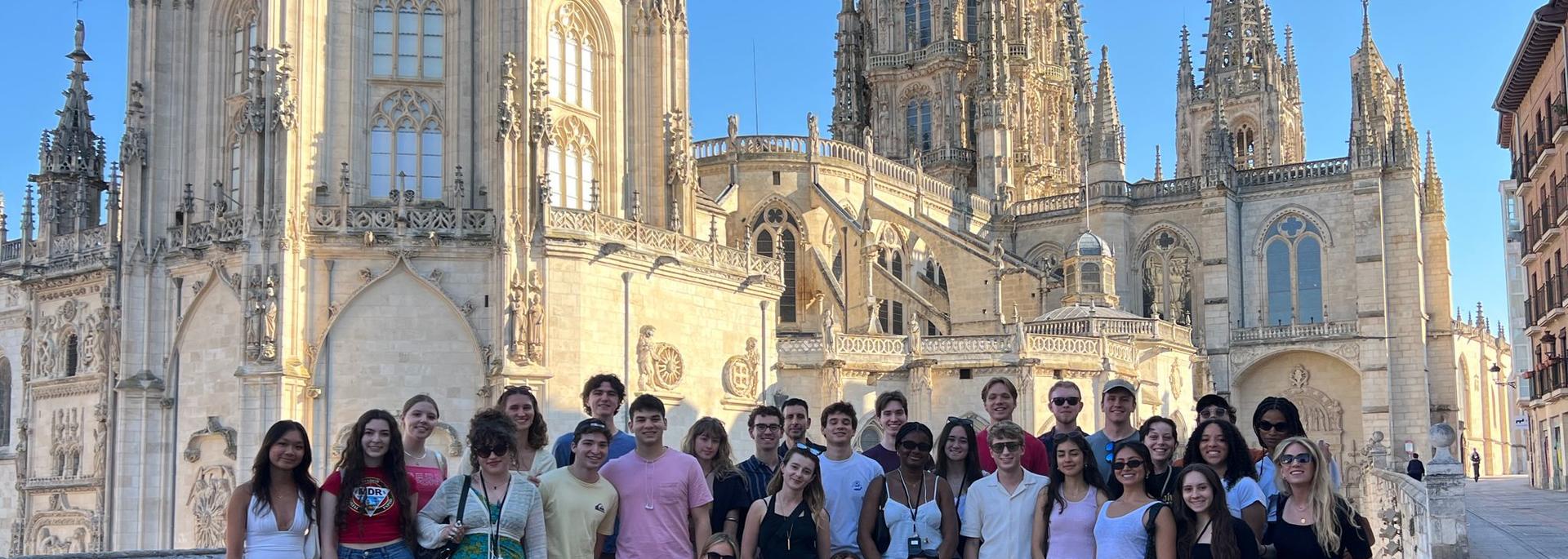 Students pose during their summer study abroad.